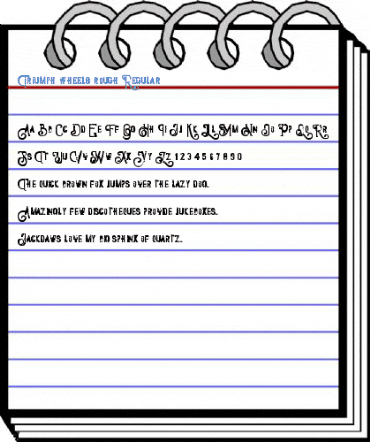 Triumph wheels rough Regular Font