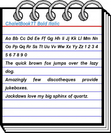 ChaletBookTT Font