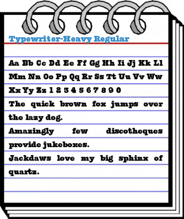 Typewriter-Heavy Regular Font