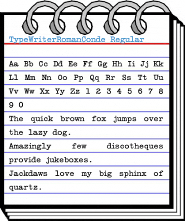TypeWriterRomanConde Regular Font