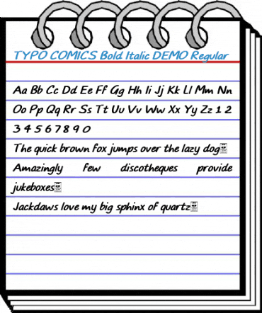 TYPO COMICS Bold Italic DEMO Regular Font