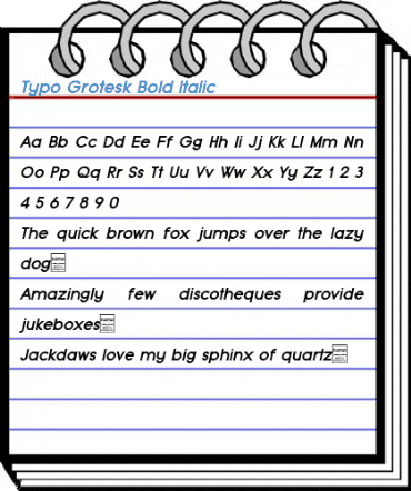 Typo Grotesk Bold Italic Font