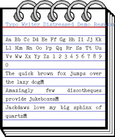 Typo Writer Distressed Demo Regular Font