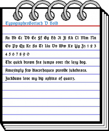 TypographerGotisch D Bold Font