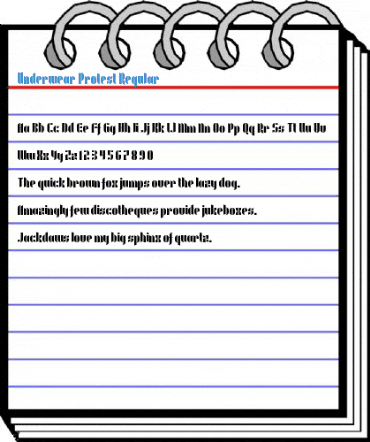 Underwear Protest Regular Font