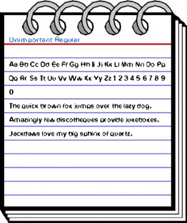 Unimportant Regular Font