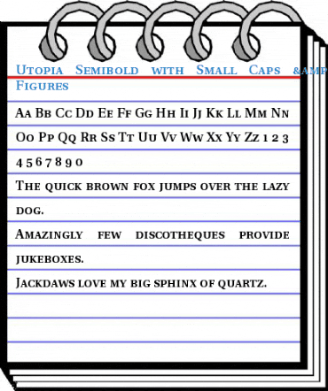Utopia Semibold with Small Caps & Oldstyle Figures Font