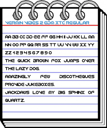Vermin Vibes 2 EDM XTC Regular Font