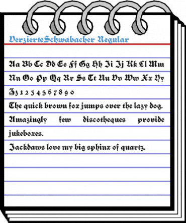 VerzierteSchwabacher Regular Font