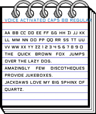 Voice Activated Caps BB Regular Font