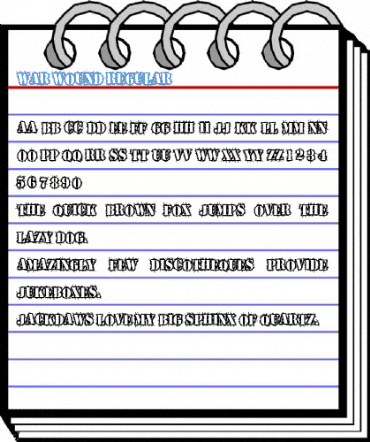 War Wound Regular Font