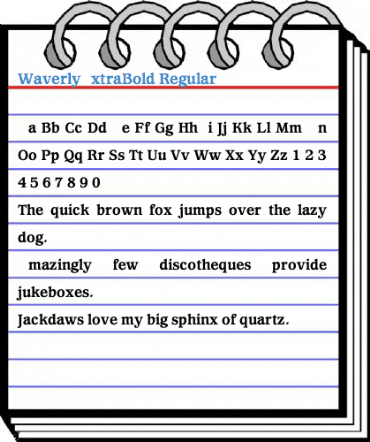 WaverlyExtraBold Regular Font