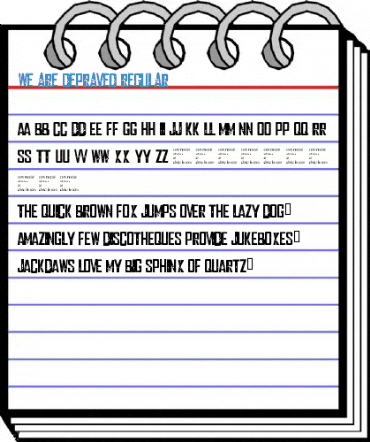 We are Depraved Regular Font