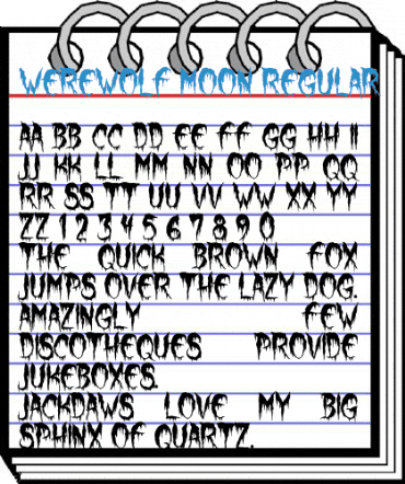 Werewolf Moon Regular Font
