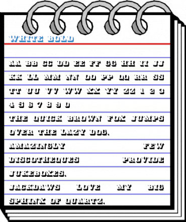 White Bold Font