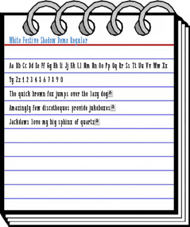 White Festive Shadow Demo Regular Font