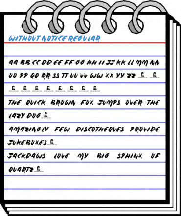 Without Notice Regular Font