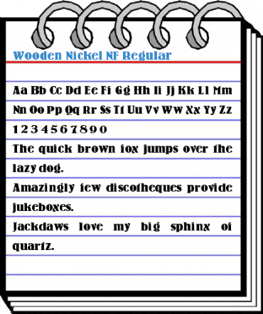 Wooden Nickel NF Font