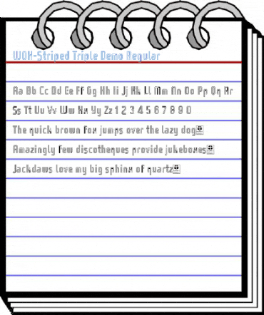 WOX-Striped Triple Demo Regular Font