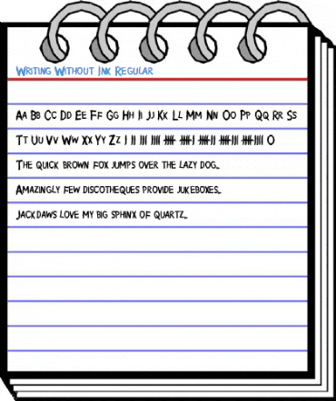 Writing Without Ink Regular Font