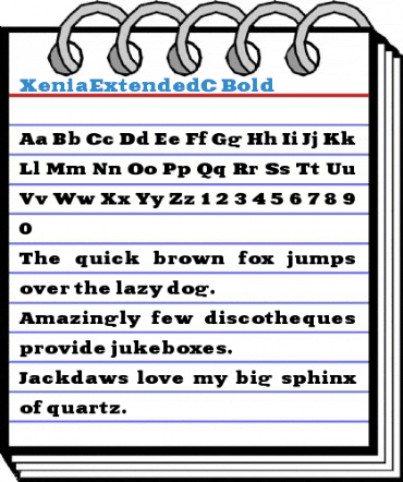 XeniaExtendedC Bold Font