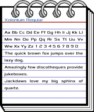 Xolonium Regular Font