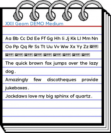 XXII Geom DEMO Medium Font