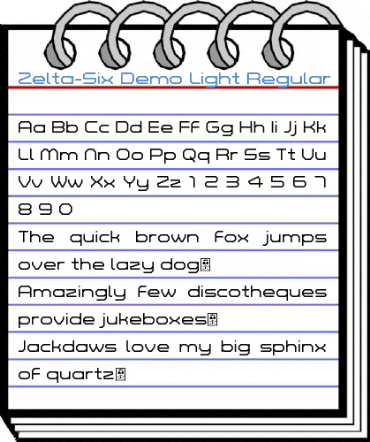 Zelta-Six Demo Light Regular Font