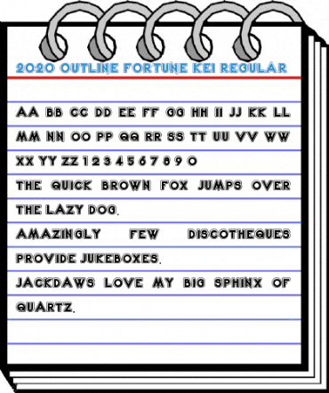 2020 Outline Fortune Kei Regular Font