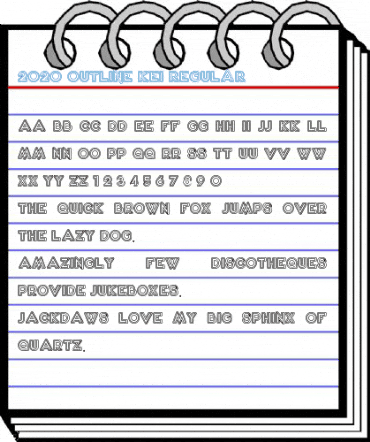 2020 Outline Kei Regular Font