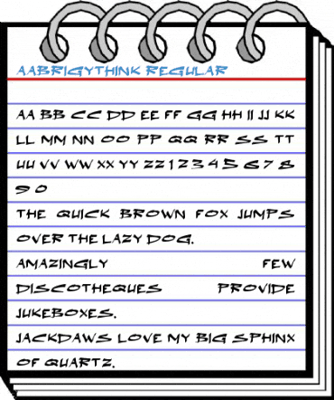 aAbrigyThink Regular Font