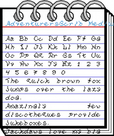 AdventurersScrib Medium Font