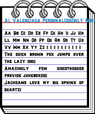 Al Valenciaga PersonalUseOnly Normal Font