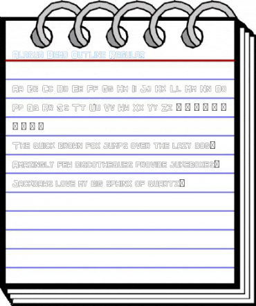 Alaqua Demo Outline Regular Font