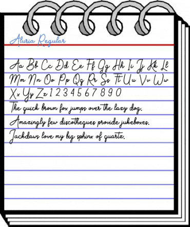 Aluria Regular Font