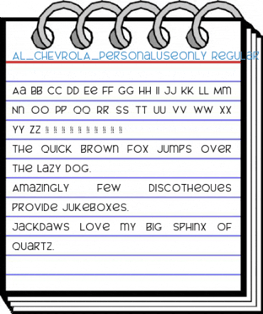 AL_CHEVROLA_PersonalUseOnly Regular Font