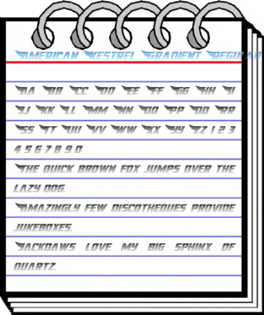 American Kestrel Gradient Regular Font