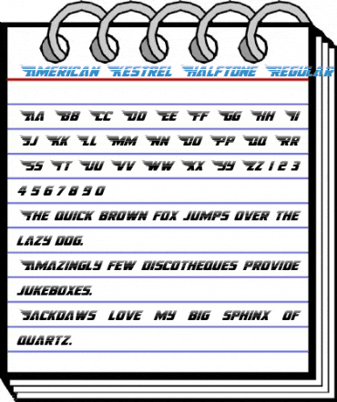 American Kestrel Halftone Regular Font