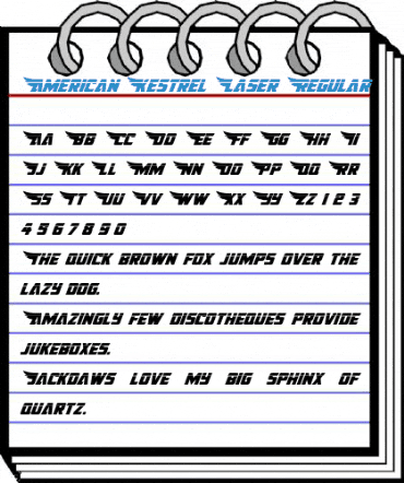 American Kestrel Laser Regular Font