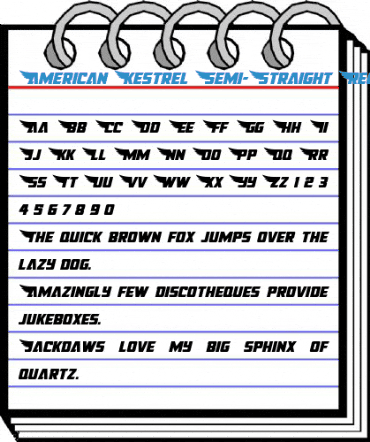American Kestrel Semi-Straight Regular Font