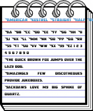 American Kestrel Straight Half Regular Font