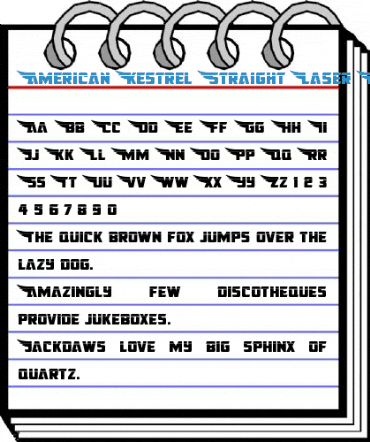 American Kestrel Straight Laser Regular Font
