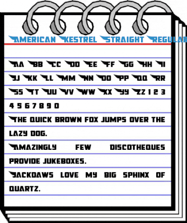 American Kestrel Straight Regular Font