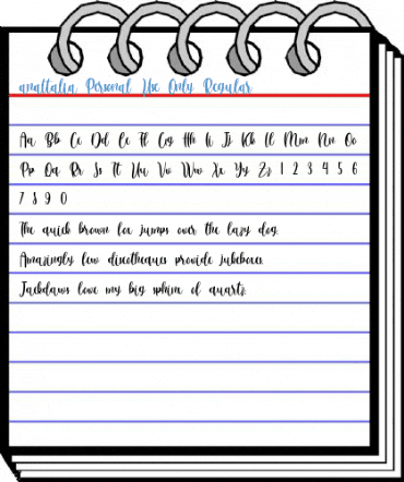 anattalia Personal Use Only Regular Font