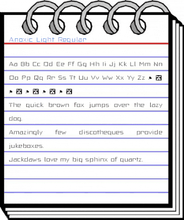 Anoxic Light Regular Font