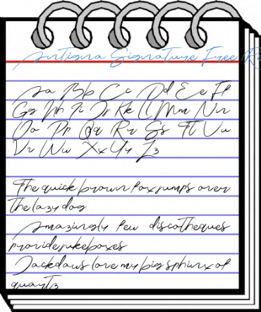 Antigna Signature Free Regular Font