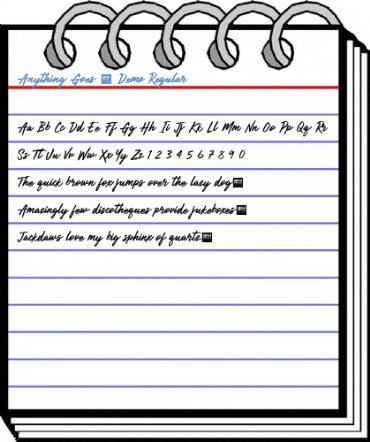 Anything Goes - Demo Regular Font