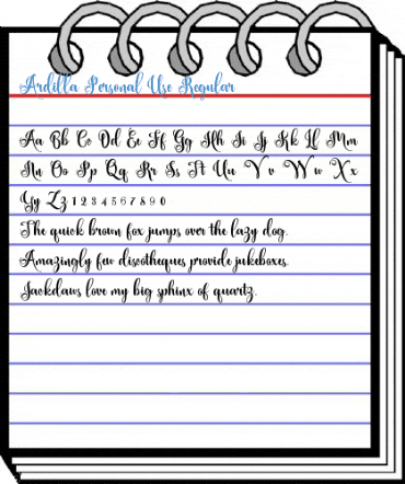 Ardilla Personal Use Regular Font