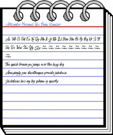 Artsender Personal Use Only Regular Font