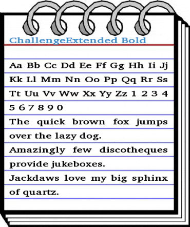 ChallengeExtended Bold Font